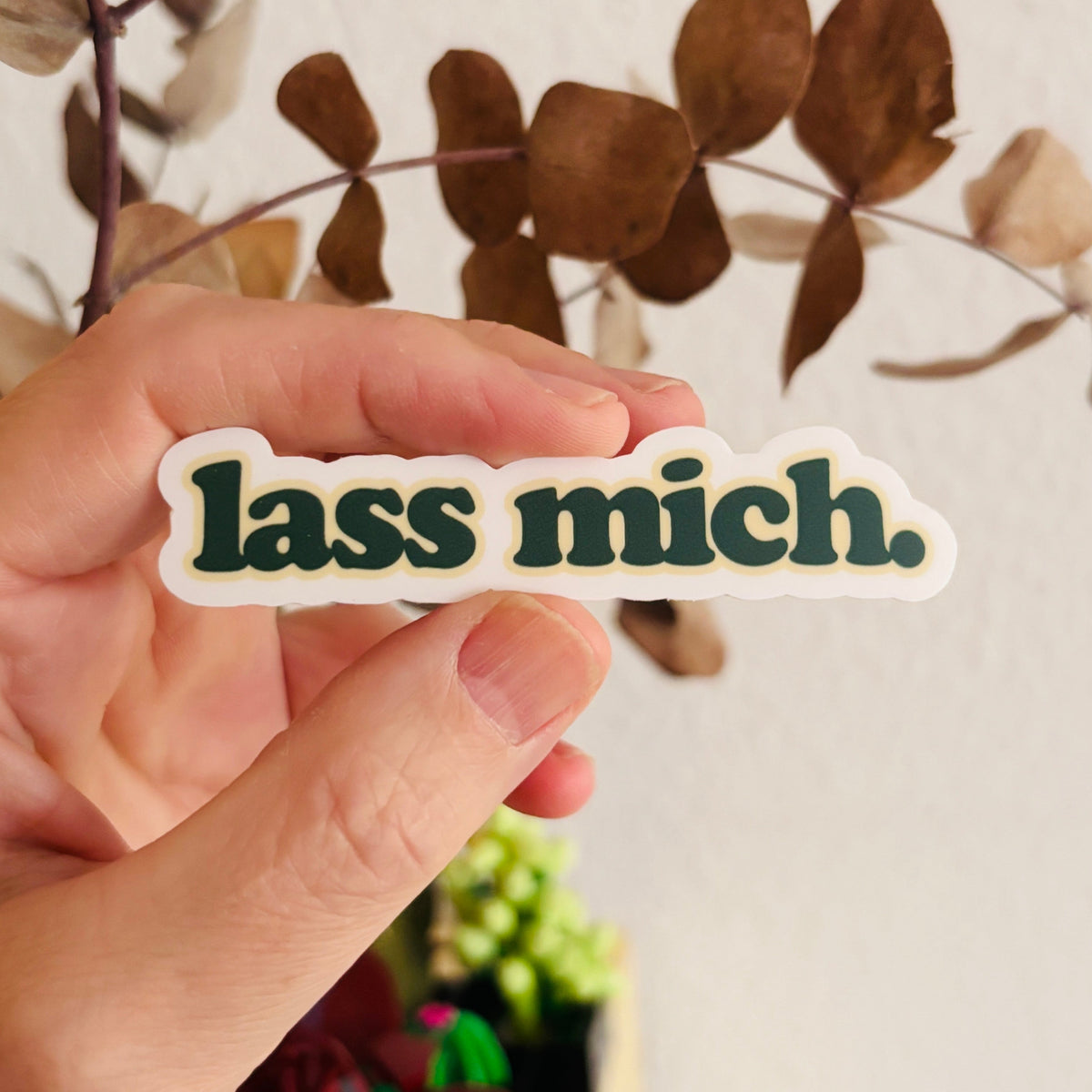 lass mich. Sticker – Wasserfest, u.a. für Laptop, Wasserflasche oder Handy