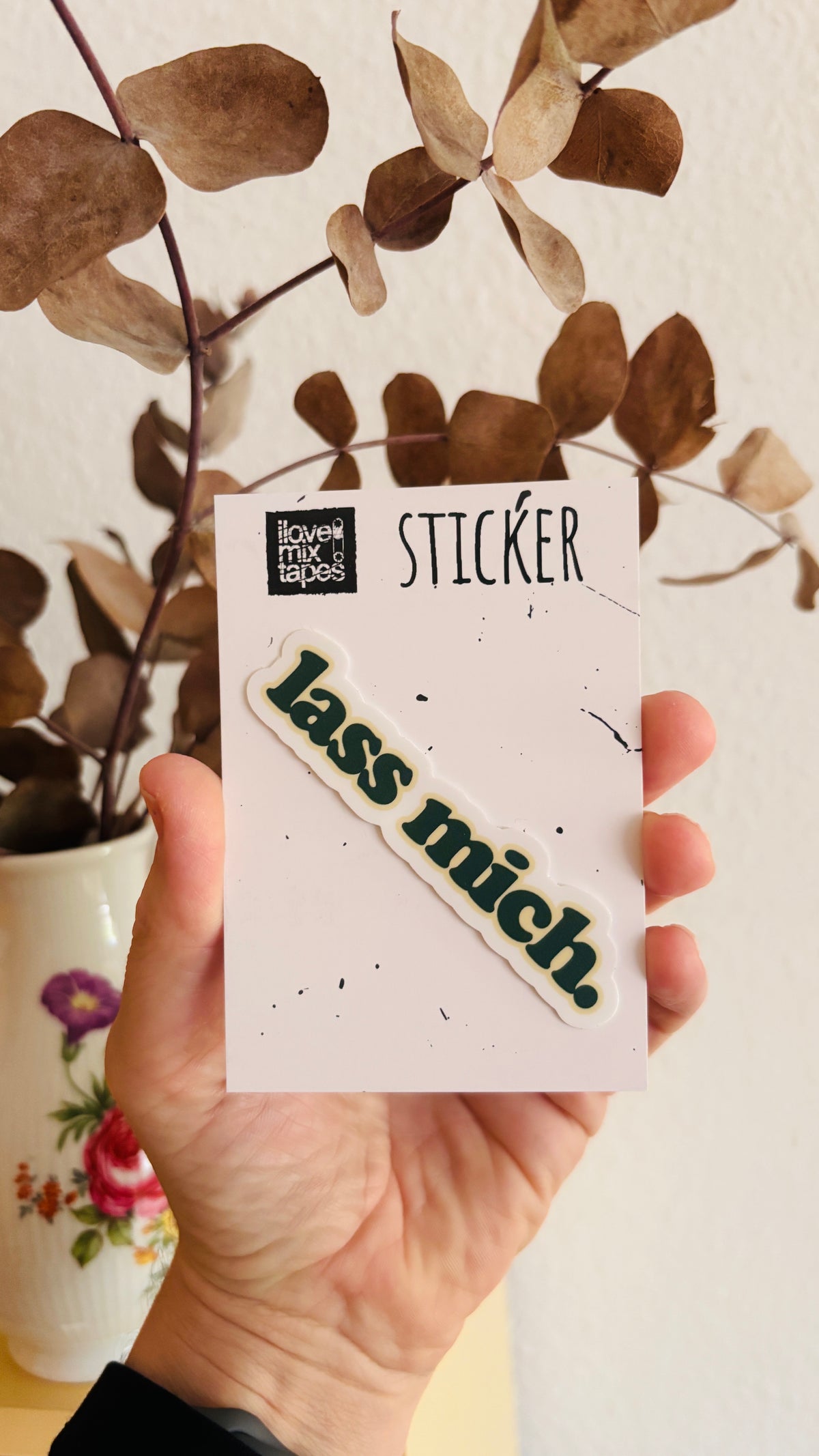 lass mich. Sticker – Wasserfest, u.a. für Laptop, Wasserflasche oder Handy
