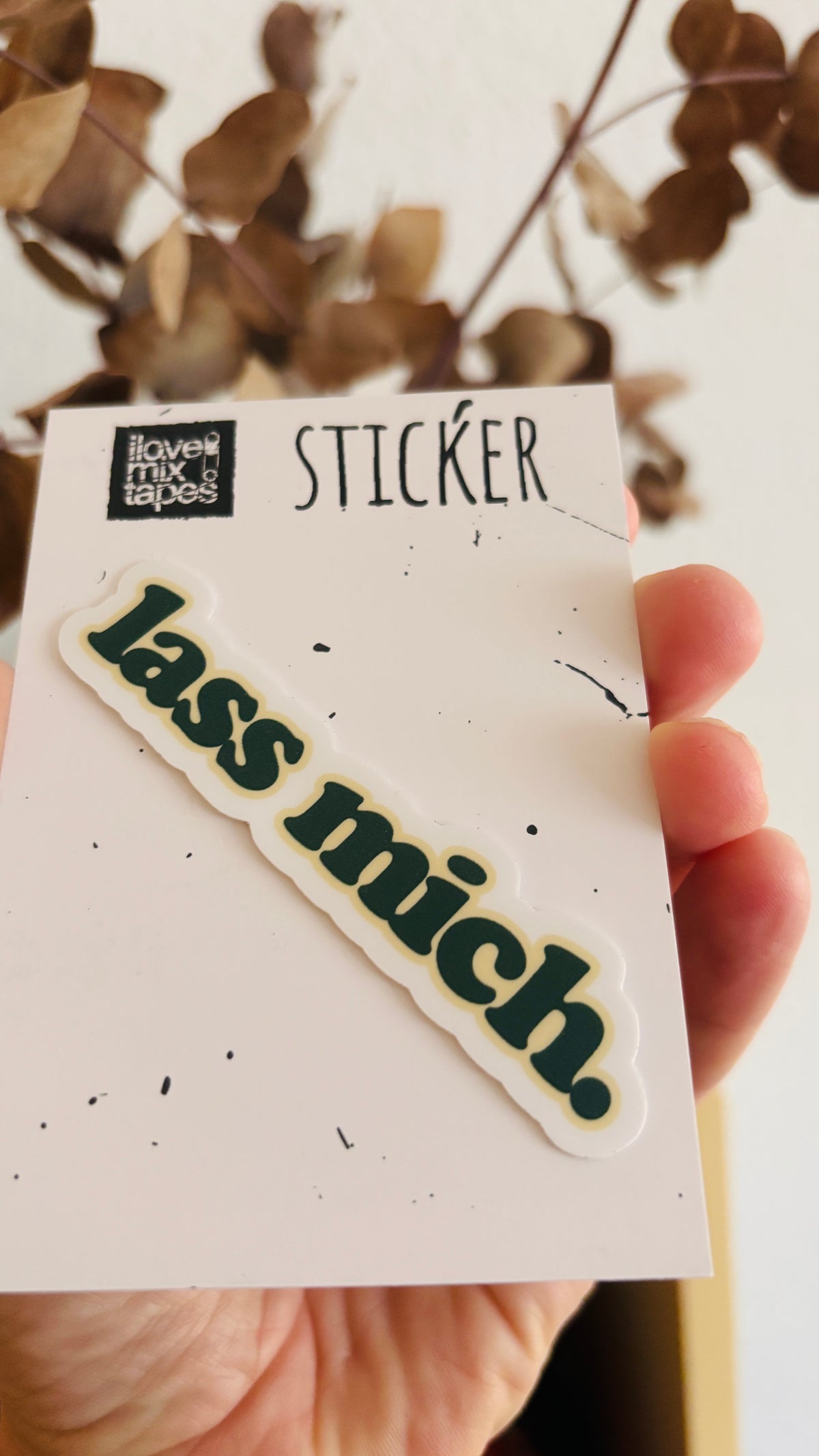 lass mich. Sticker – Wasserfest, u.a. für Laptop, Wasserflasche oder Handy