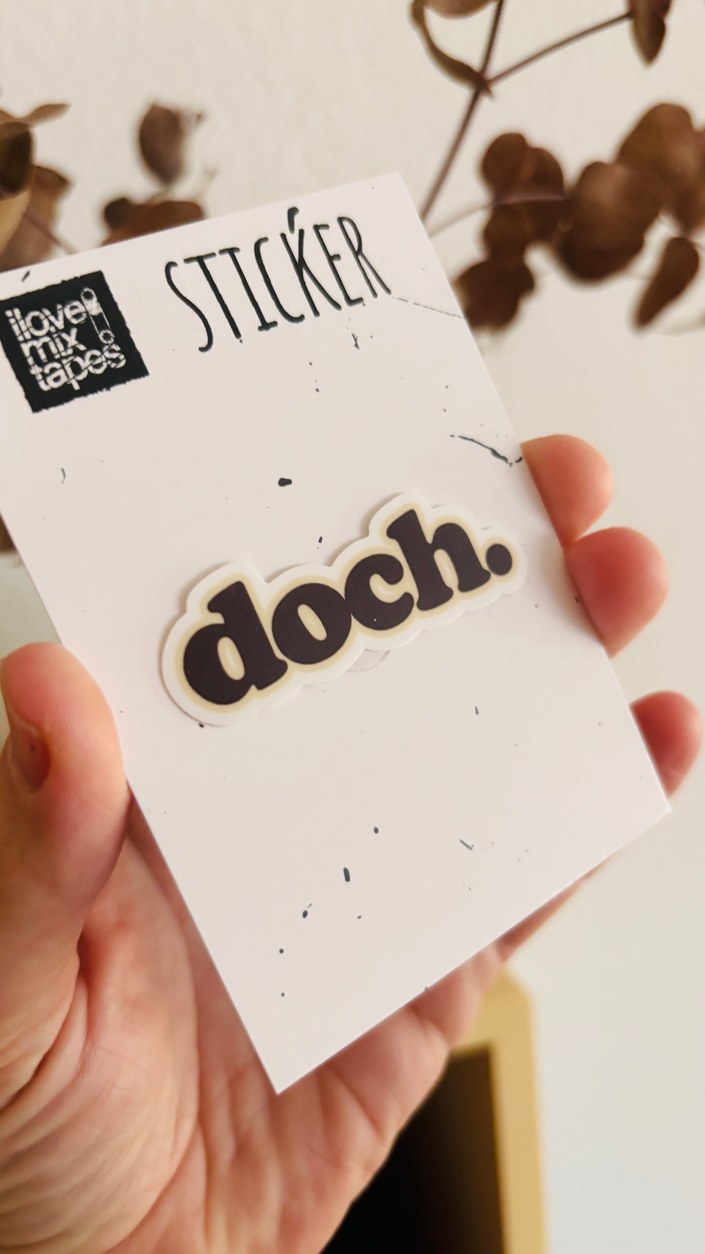 doch. – Sticker wasserfest, u.a. für Laptop, Wasserflasche oder Handy