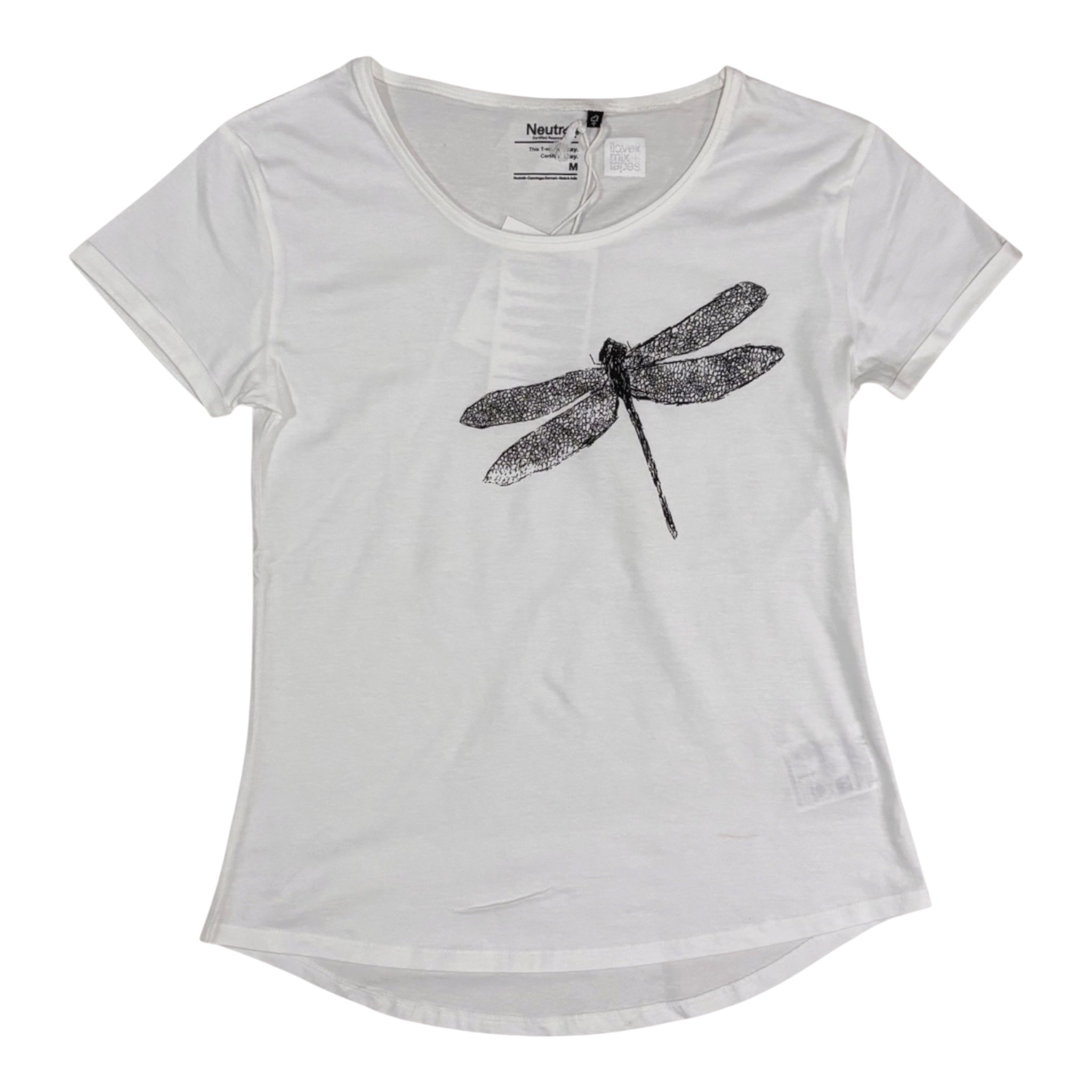Libelle Ladies´ Roll Up Sleeve T-Shirt White