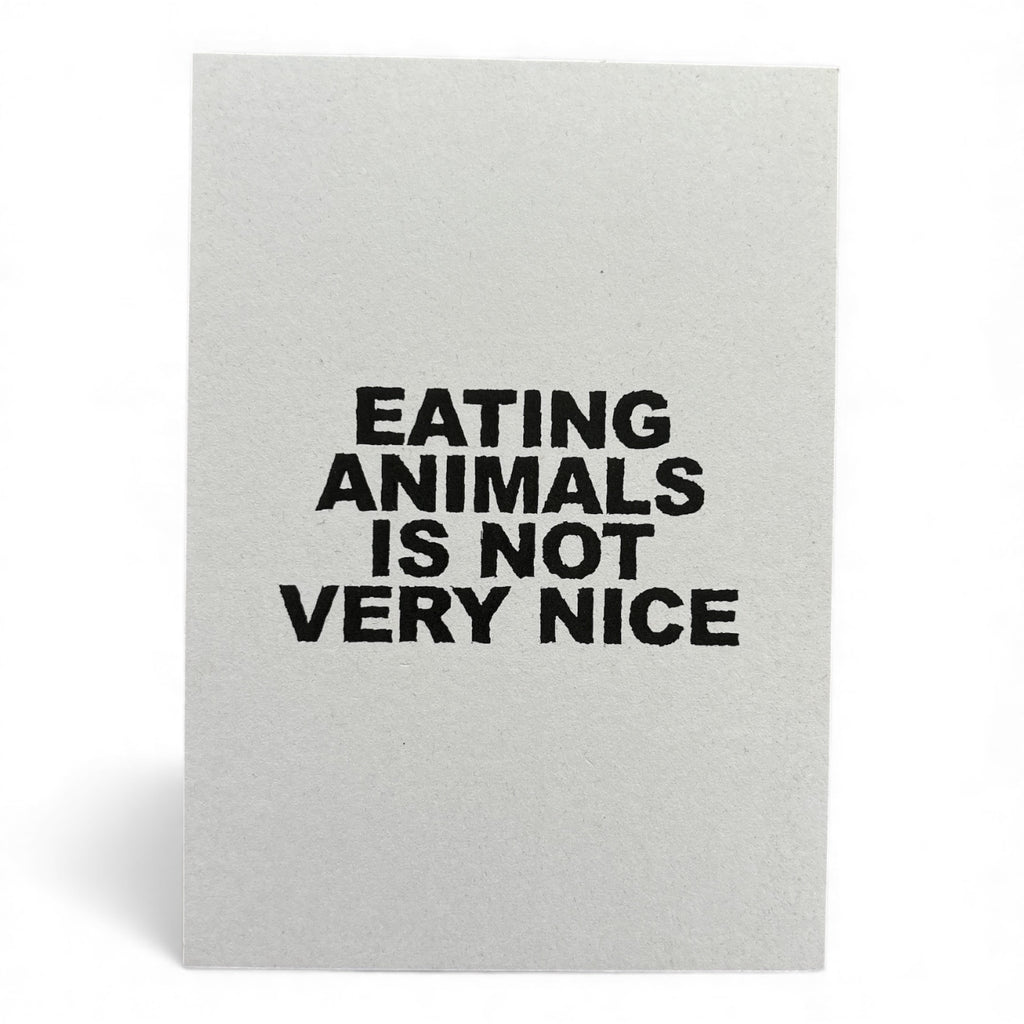 Postkarte eating animals is not very nice A6 Recycling Papier