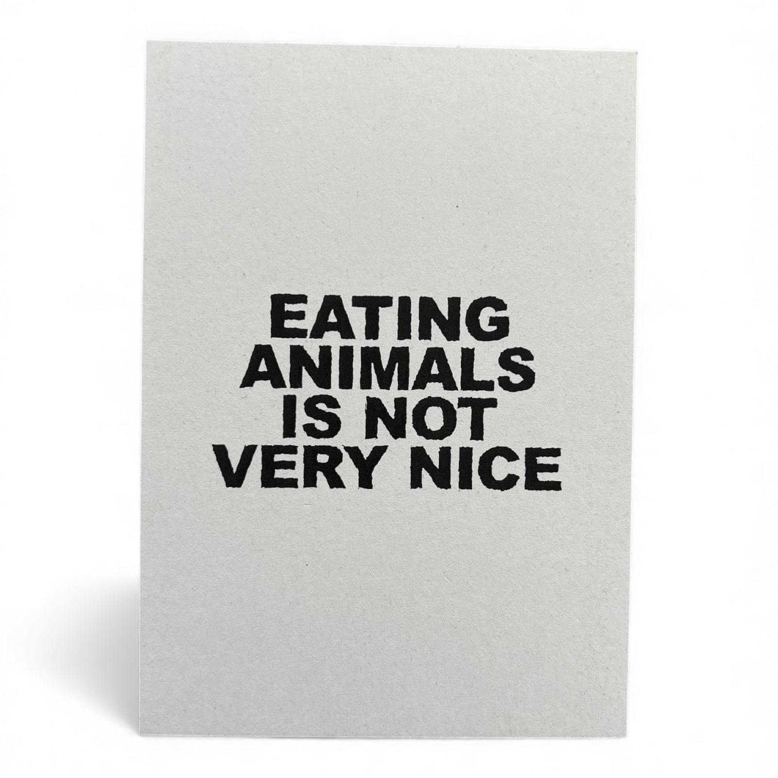 Postkarte eating animals is not very nice A6 Recycling Papier