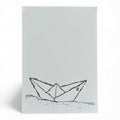 Postkarte „Paperboat“ – handgezeichnetes Papierboot | Minimalistisches maritimes Design | 350 g Offsetpapier DIN A6