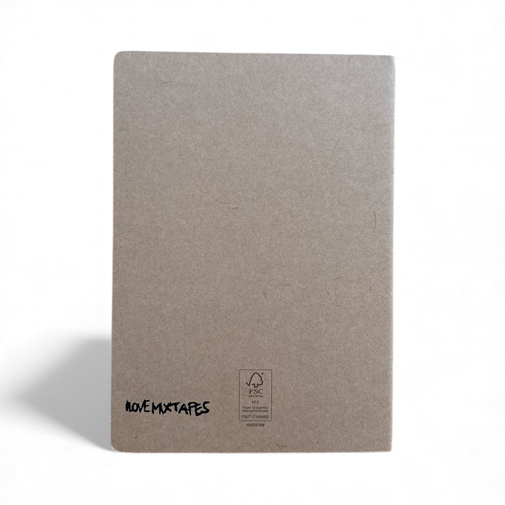 Notizbuch A5 | C90 Tape Kassette | Handbedruckt | Kraftpapier | Gepunktet | 32 Seiten | FSC-zertifiziert | Handmade