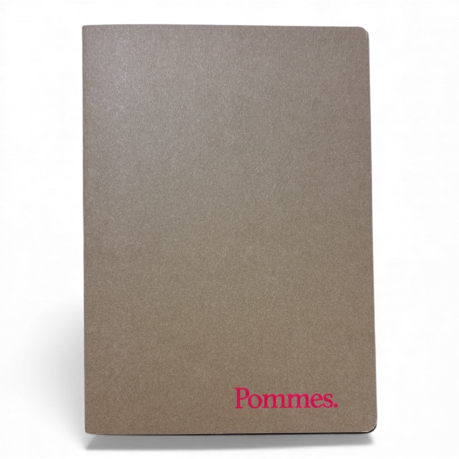 Notizbuch A5 | Pinke Pommes | Handbedruckt | Kraftpapier | Gepunktet | 32 Seiten | FSC-zertifiziert | Handmade