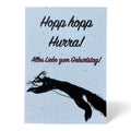 Hopp hopp Hurra! Alles Liebe zum Geburtstag! Postkarte