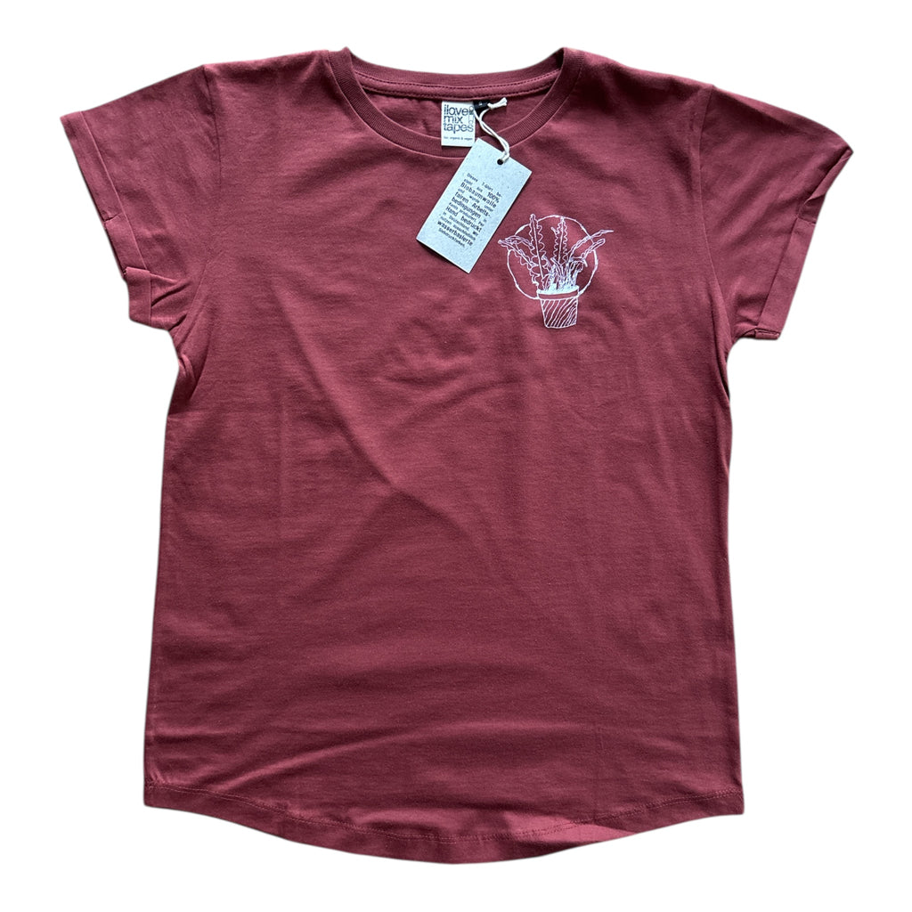 Kaktus Rolled Sleeve Women T-Shirt Made in Kenia