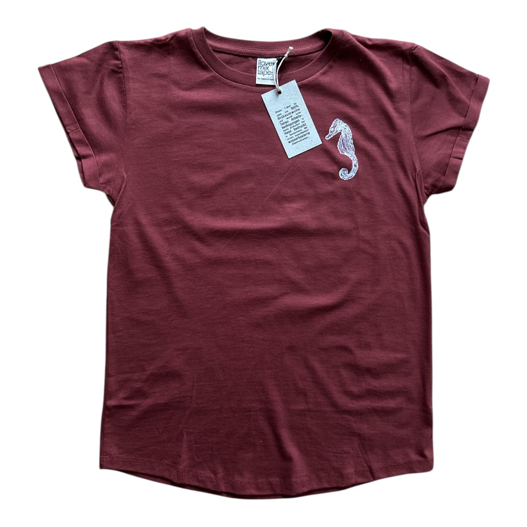 Seepferdchen Rolled Sleeve Women T-Shirt Made in Kenia