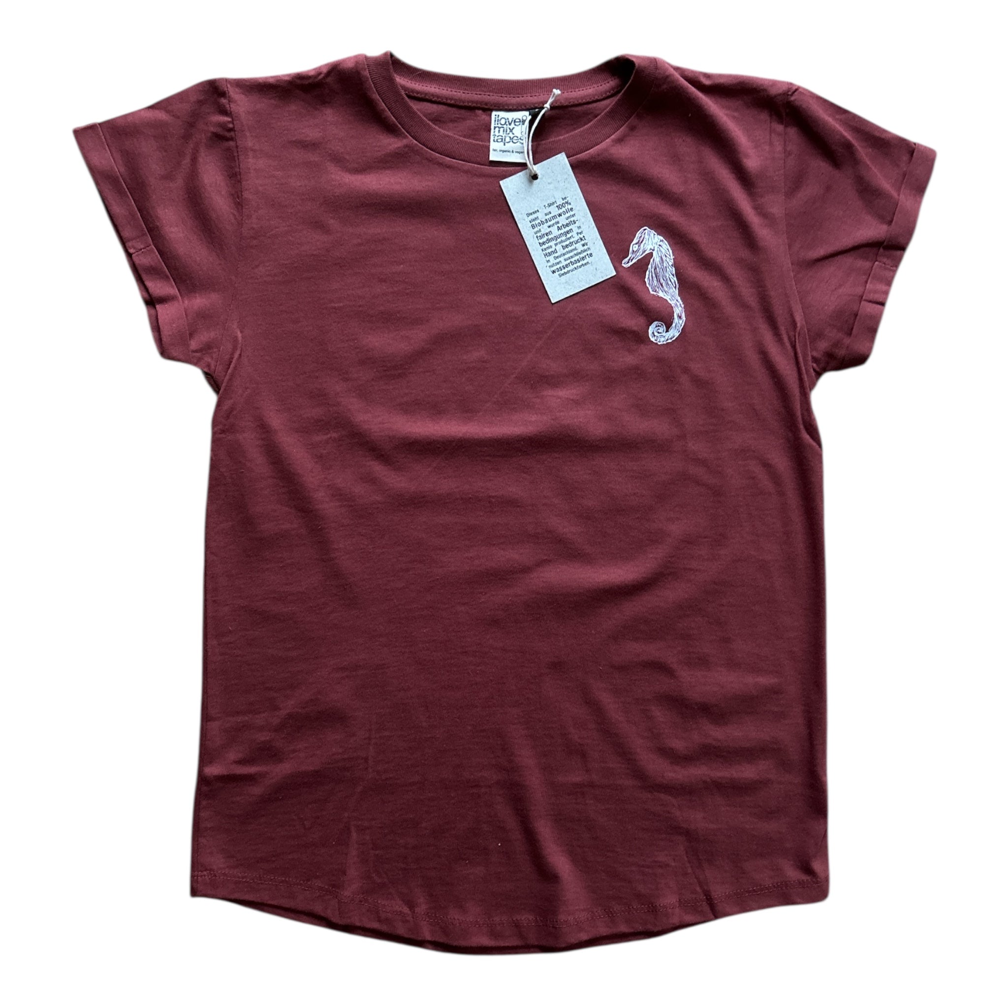 Seepferdchen Rolled Sleeve Women T-Shirt Made in Kenia