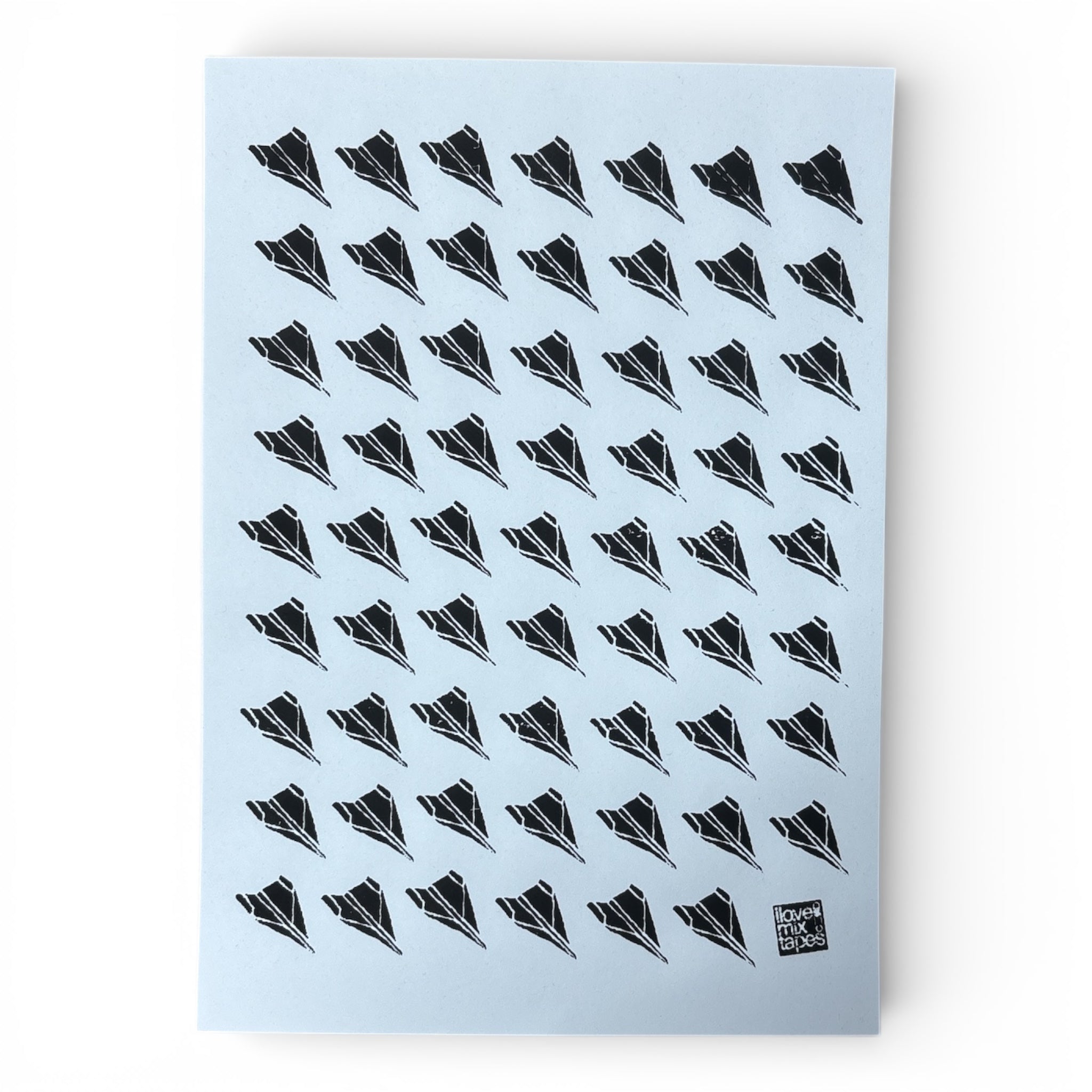 Papierflieger A4 Siebdruck offwhite