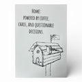 Home: Powered by coffee...  A4 Siebdruck offwhite