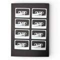 Tapes Mixtapes A4 Siebdruck - white - black