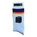 Handbedruckte „Plattenspieler“ Socken – fair, bio & mit Liebe im Atelier gefertigt Unisex