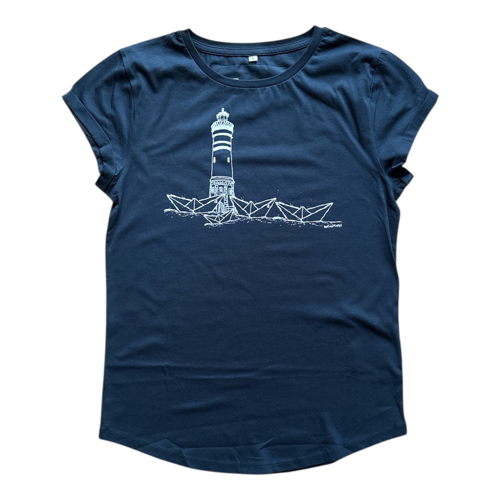Papierhafen Rolled Sleeve Damen T-Shirt