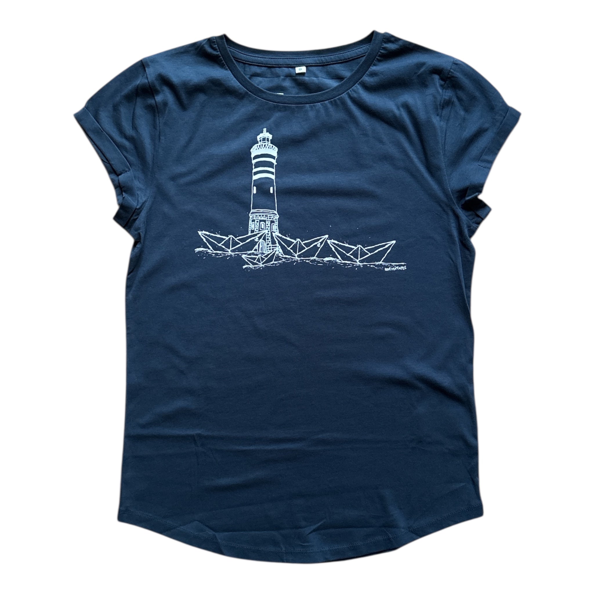 Papierhafen Rolled Sleeve Damen T-Shirt