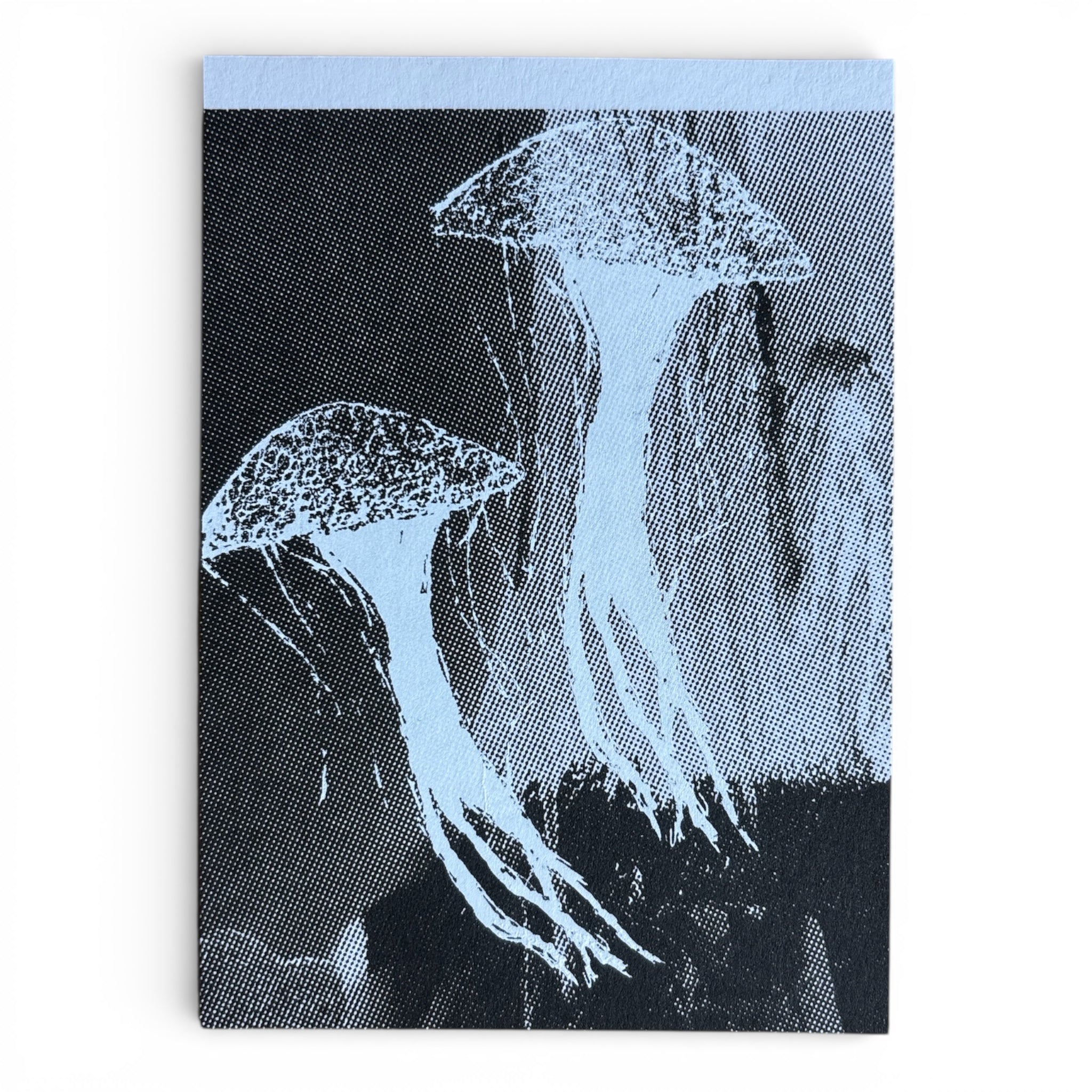Siebdruck Postkarte / Mini Artprint - Quallen