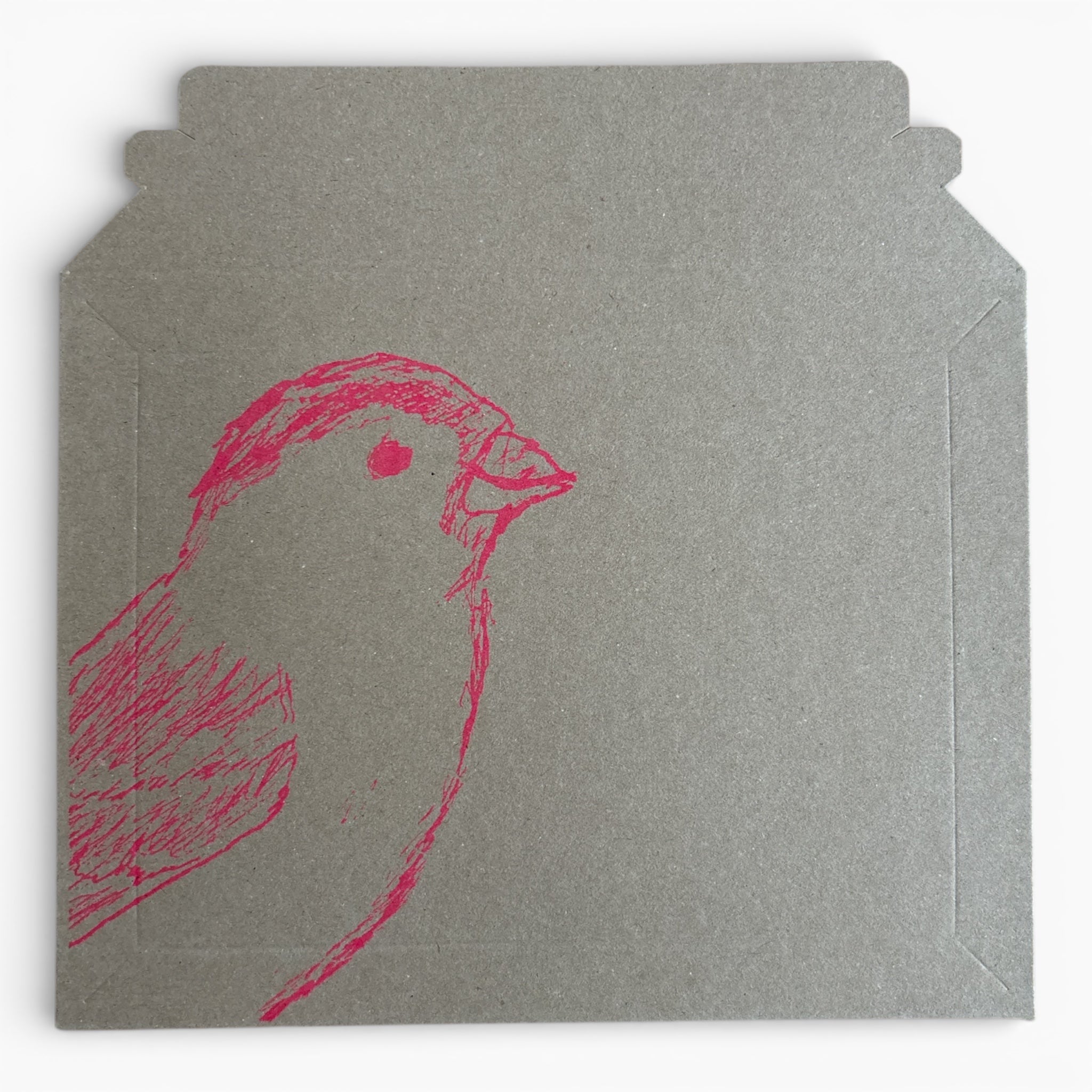 Pinker Spatz Versandtasche aus Pappkarton - DIN A5-23,5 x 18 cm