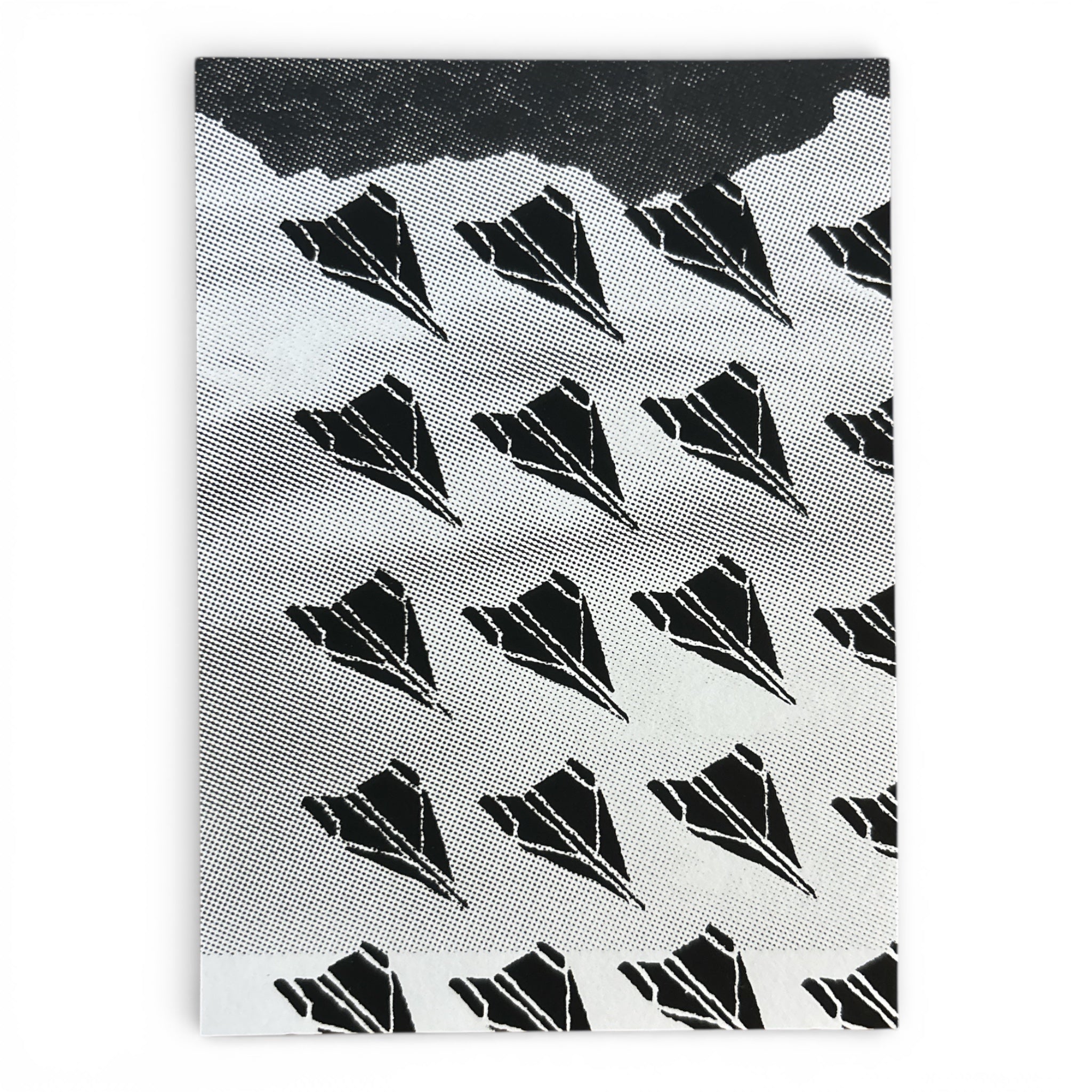 Siebdruck Postkarte / Mini Artprint - Papierflieger
