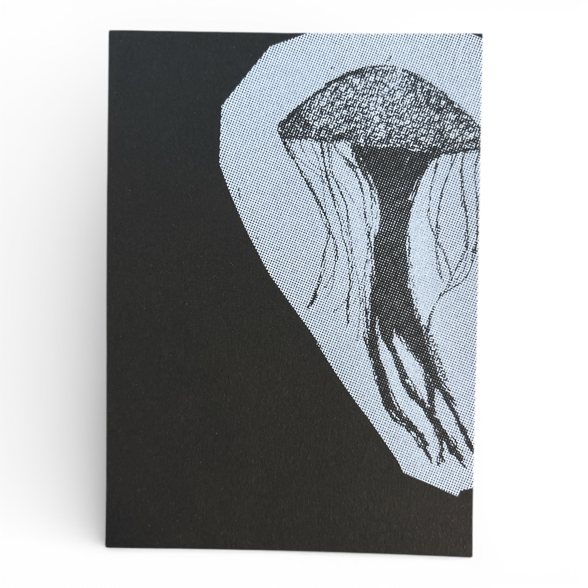 Siebdruck Postkarte / Mini Artprint - Quallen