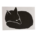 Postkarte „Fuchs“ – Minimalistische Illustration eines schlafenden Fuchses