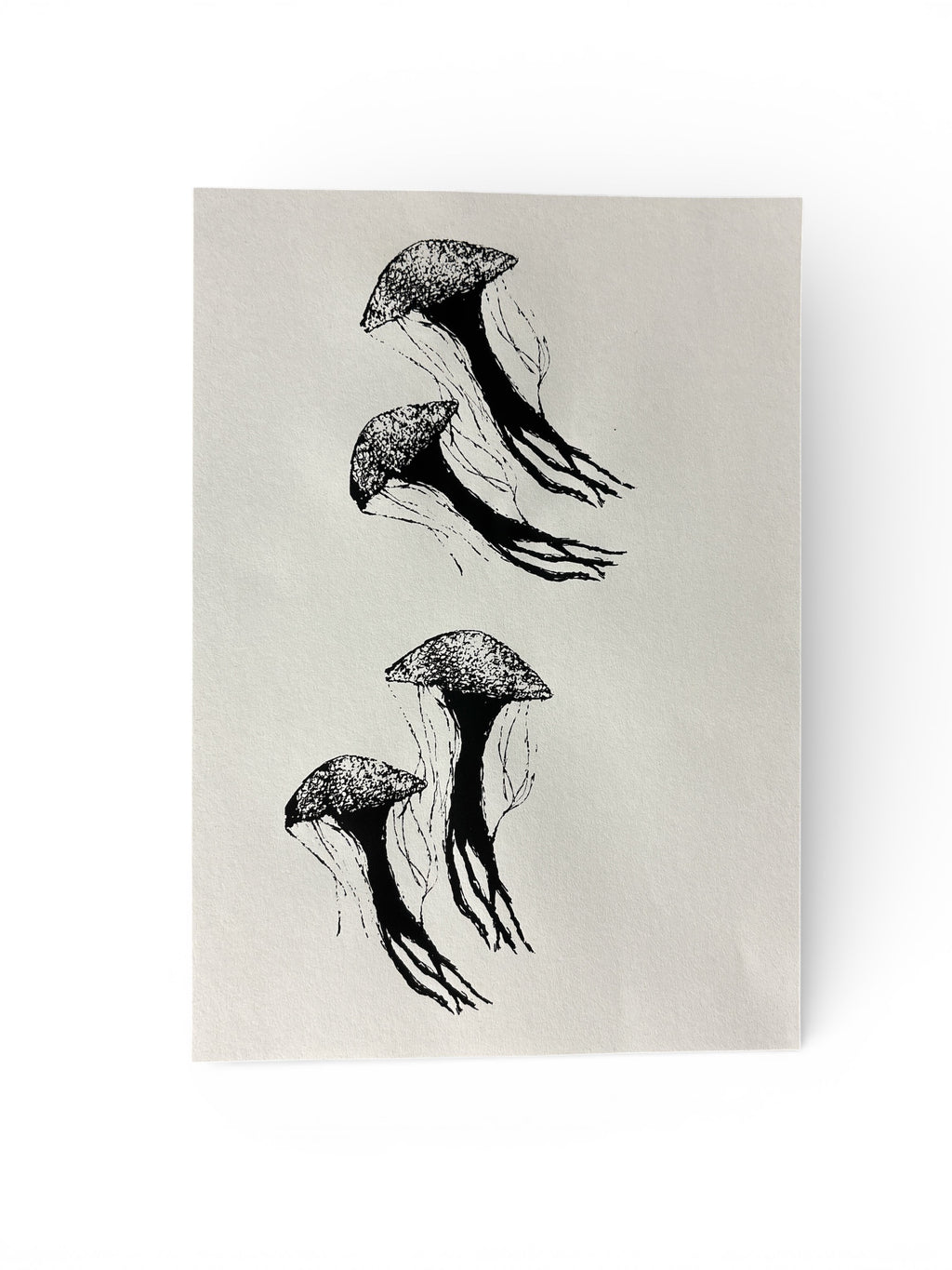 Quallen A4 Siebdruck Artprint Poster Kunstdruck