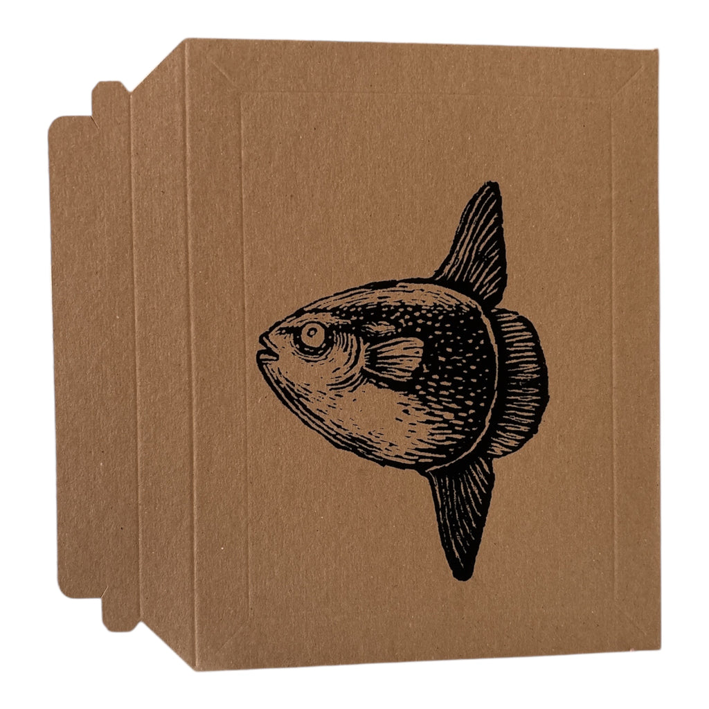 Mondfisch Versandtasche aus Pappkarton - DIN A5-23,5 x 18 cm