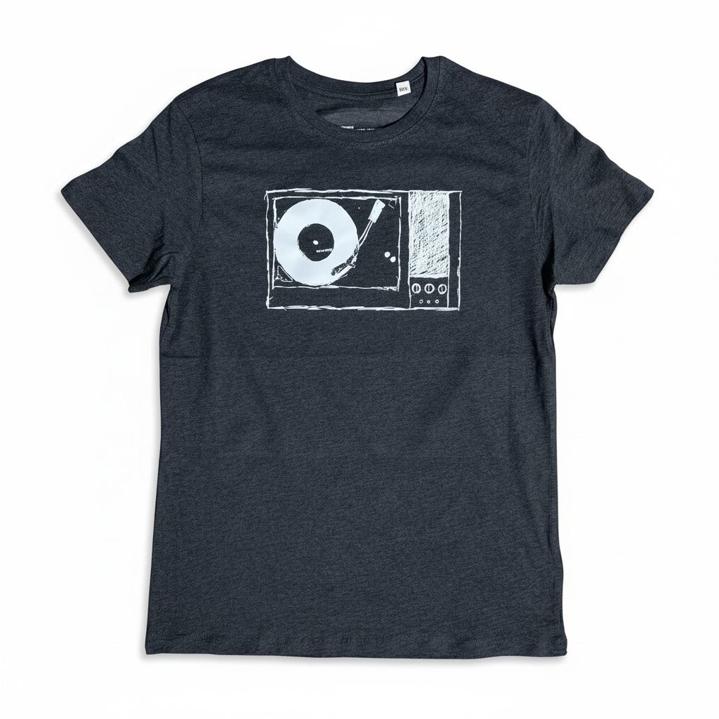 Plattenspieler Essential Men T-Shirt - Charcoal Grey Melange