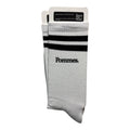 Bio Socken Pommes | Handbedruckte Siebdruck Socken | White Black | Faire Produktion | Unisex