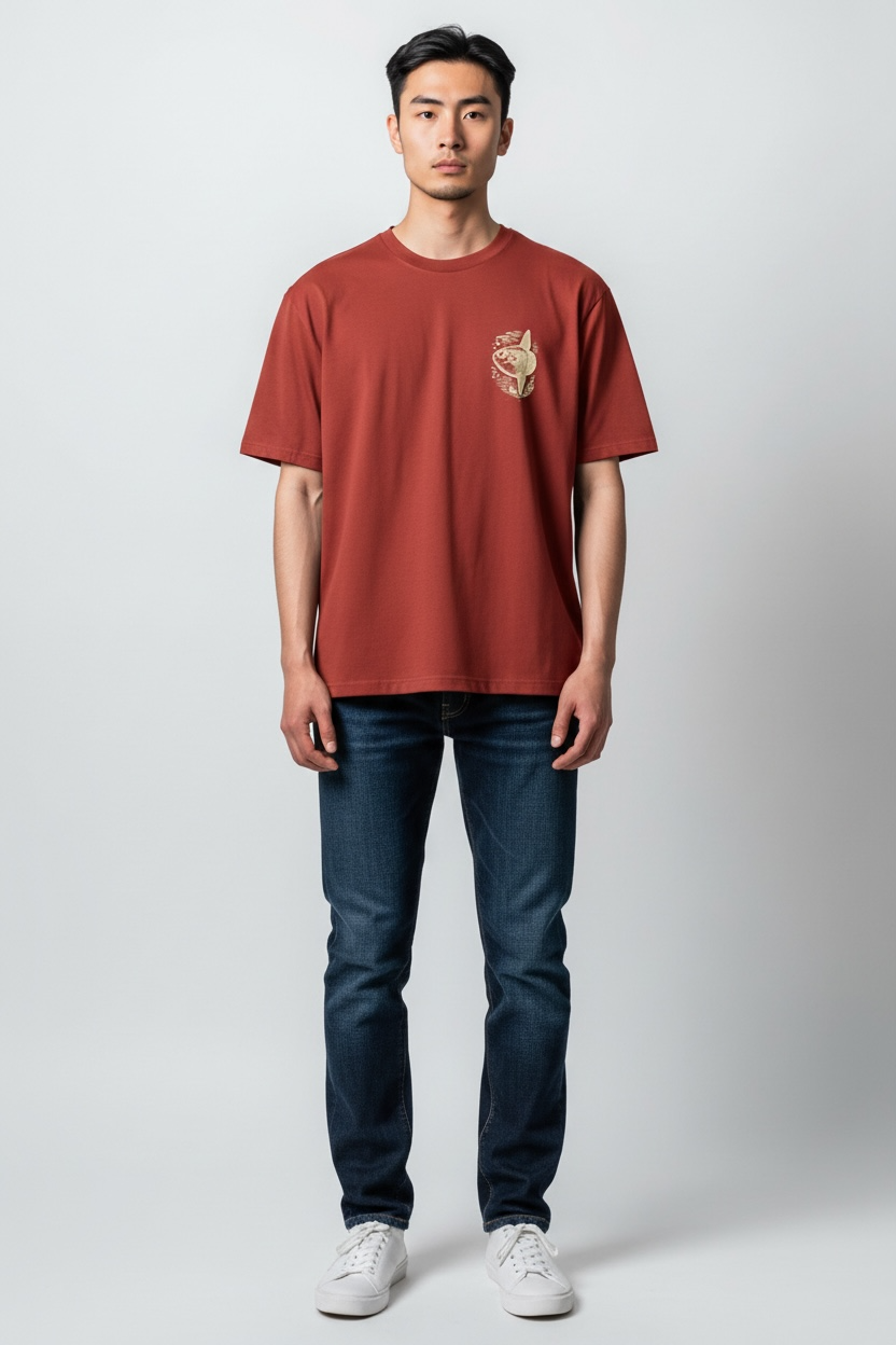 Mondfisch T-Shirt – Earthy Red | Unisex Shirt
