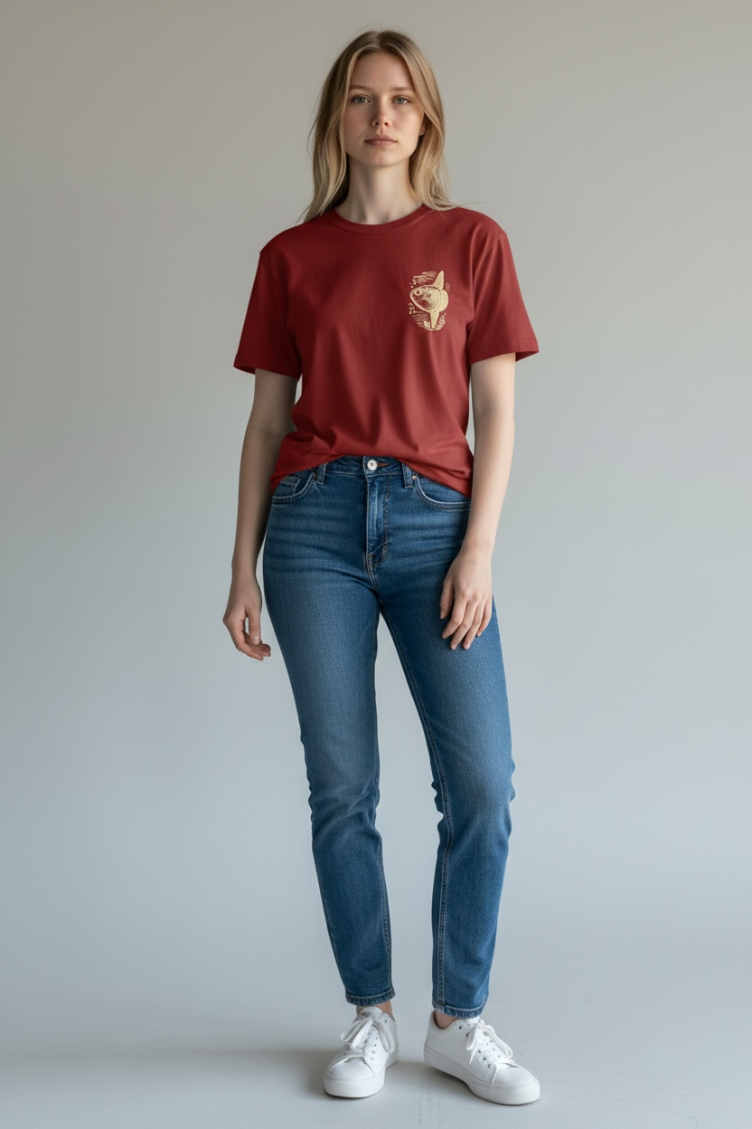 Mondfisch T-Shirt – Earthy Red | Unisex Shirt