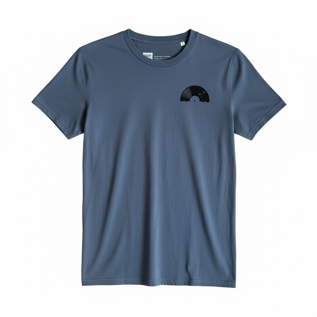 Vinyl Sun T-Shirt – Schallplatten Shirt für Musikfans | Blue Grey Unisex