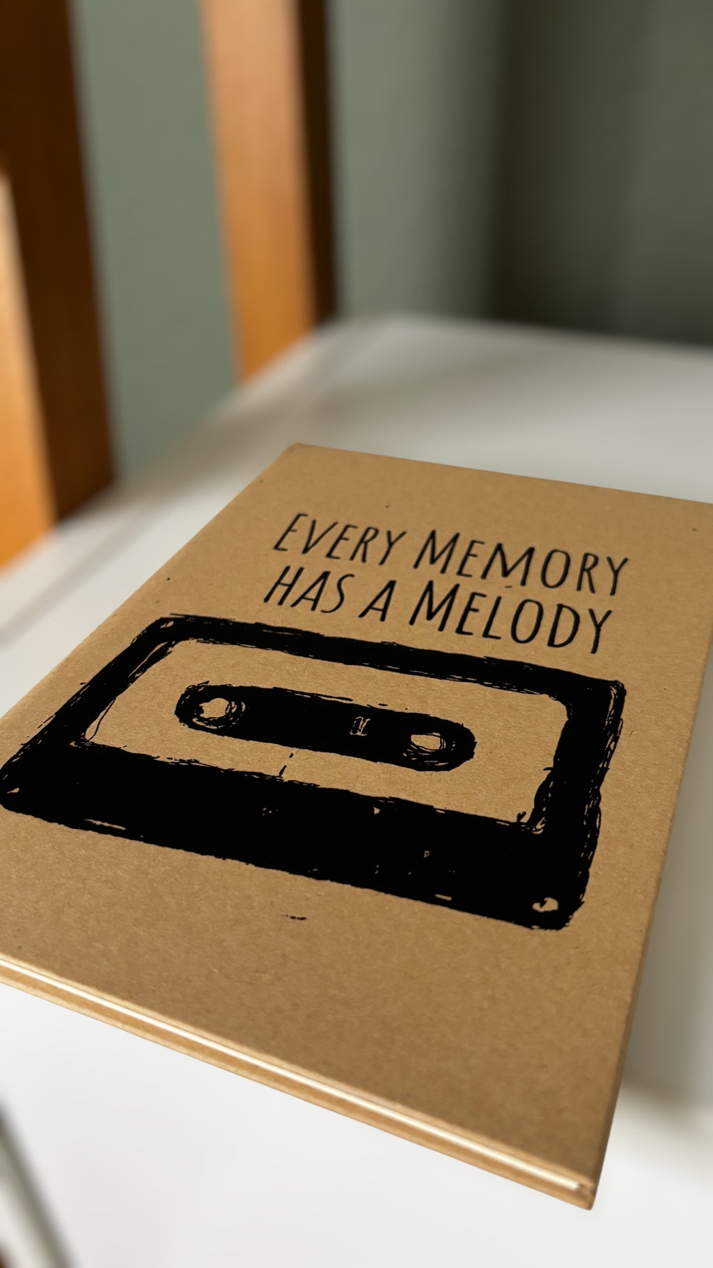 Every Memory Has a Melody – Handbedrucktes Notizbuch DIN A5 / A6, 120 Seiten liniert