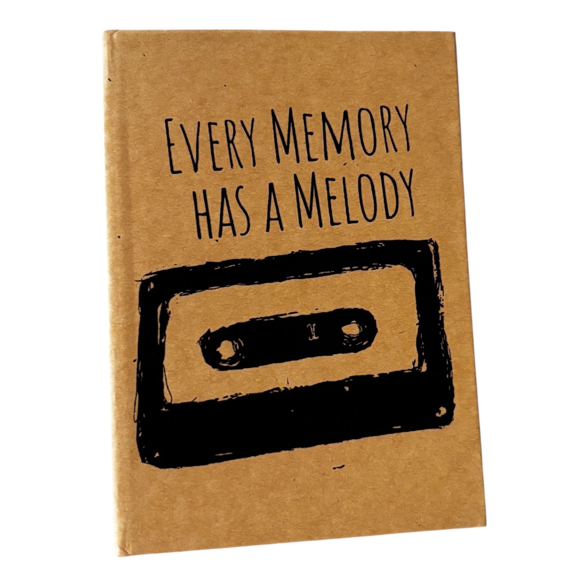 Every Memory Has a Melody – Handbedrucktes Notizbuch DIN A5 / A6, 120 Seiten liniert