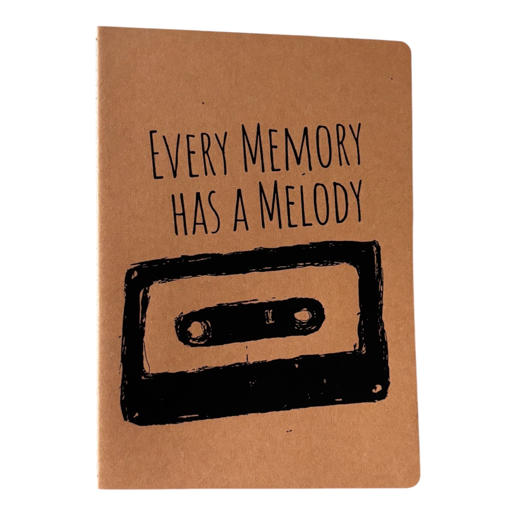 Notizheft A5 | Every Memory Kassette | Handbedruckt im Siebdruck | Kraftpapier | Gepunktet | 32 Seiten | FSC-zertifiziert | Handmade