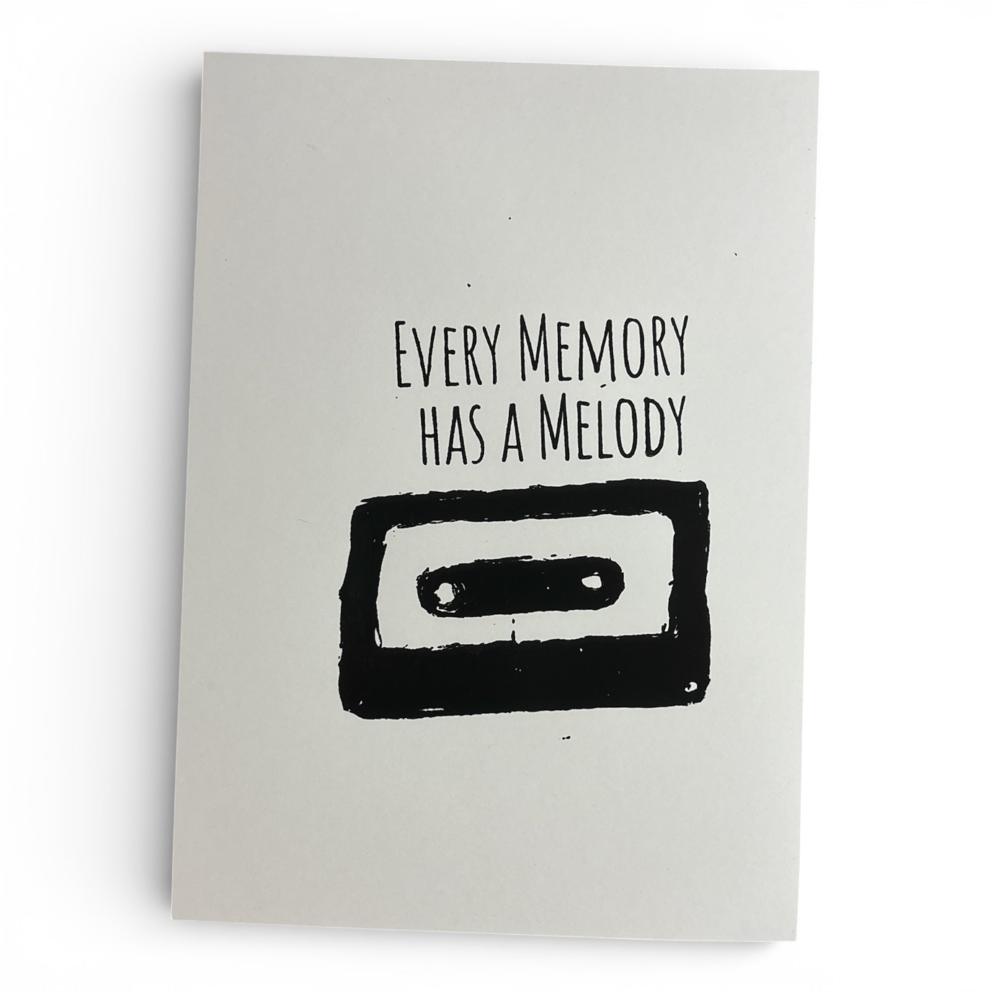 Handgefertigter Siebdruck – every melody has a memory (DIN A4)