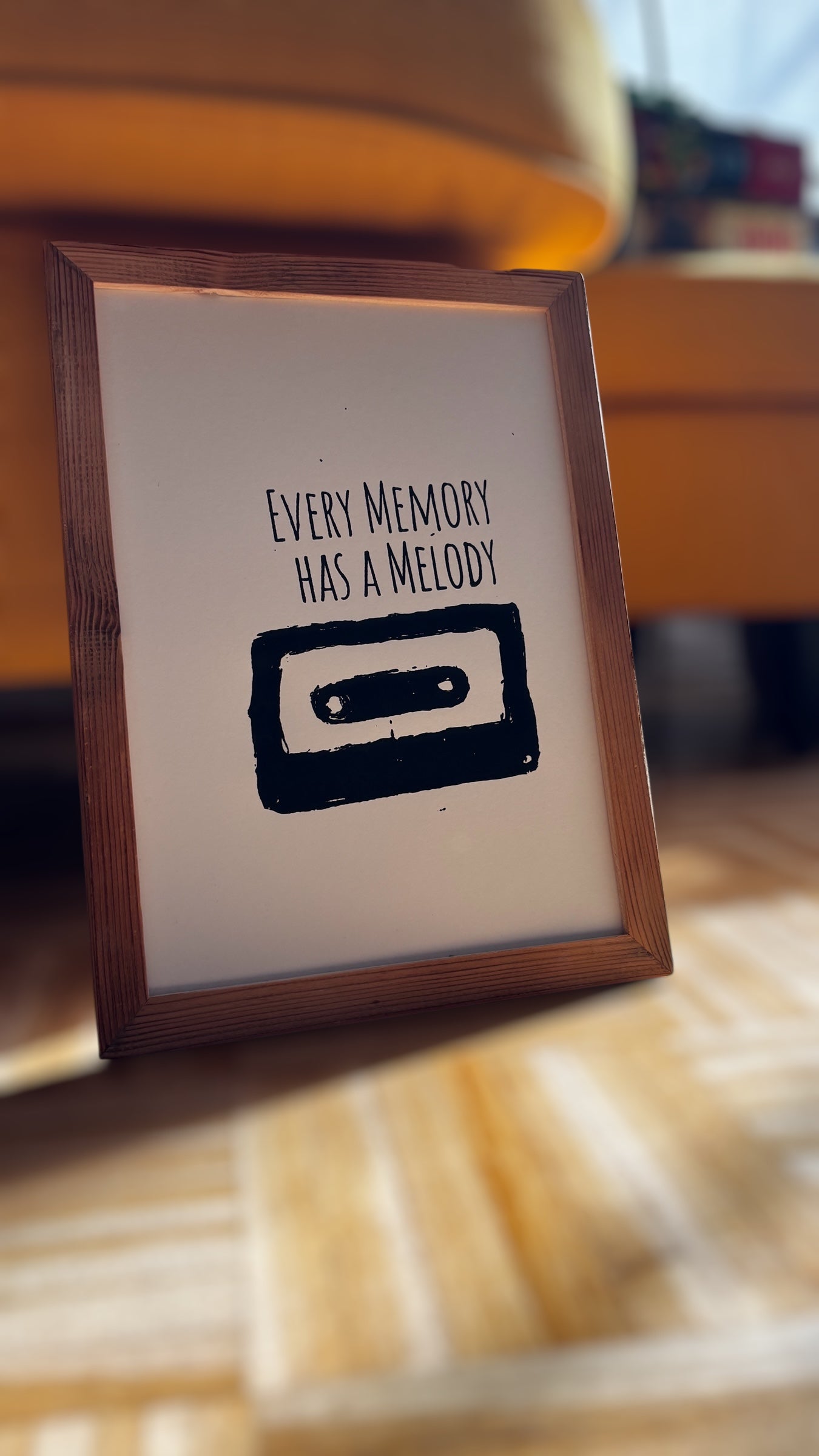Handgefertigter Siebdruck – every melody has a memory (DIN A4)