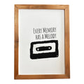 Handgefertigter Siebdruck – every melody has a memory (DIN A4)