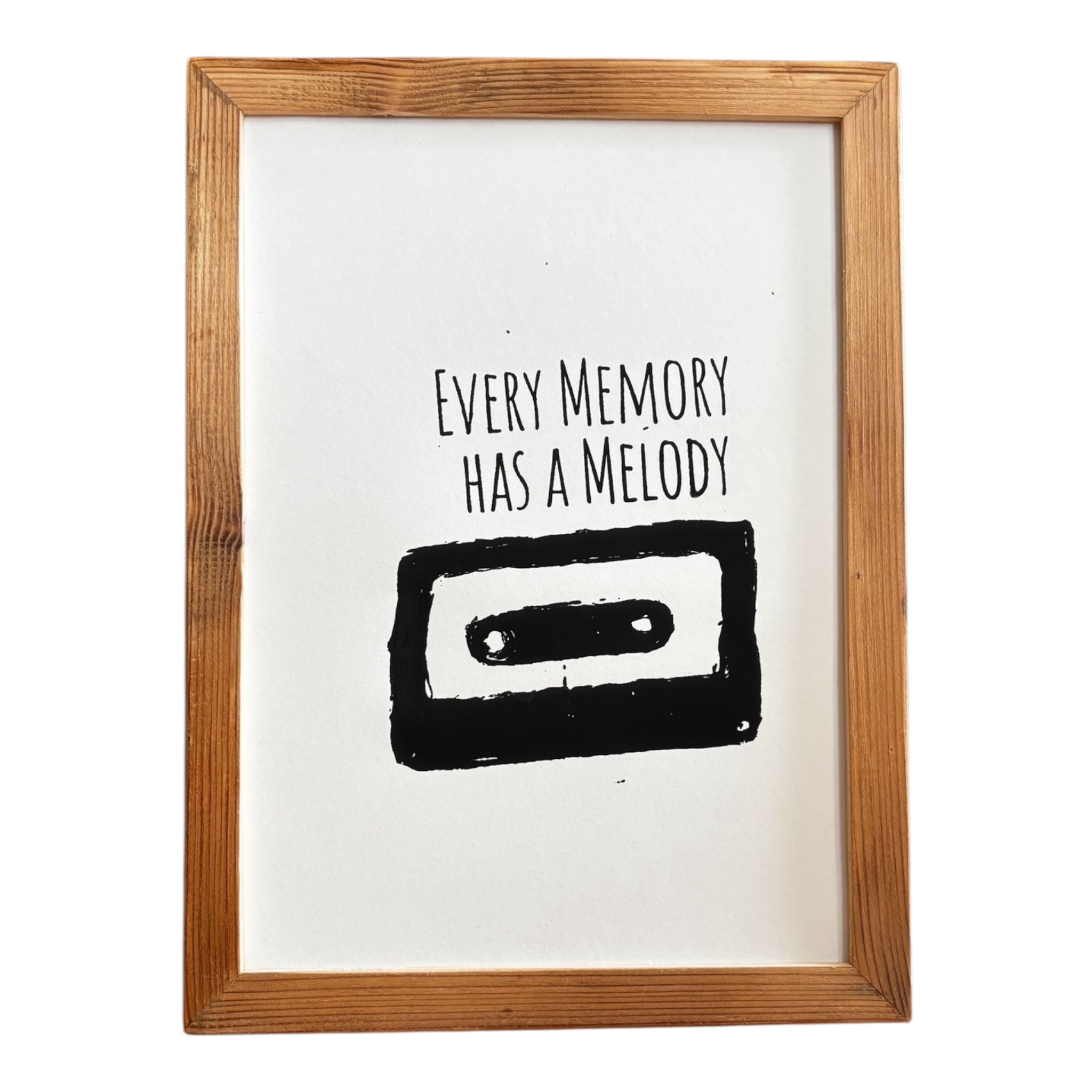 Handgefertigter Siebdruck – every melody has a memory (DIN A4)