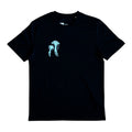 Quallen – Handbedrucktes Bio T-Shirt - Türkis / Schwarz