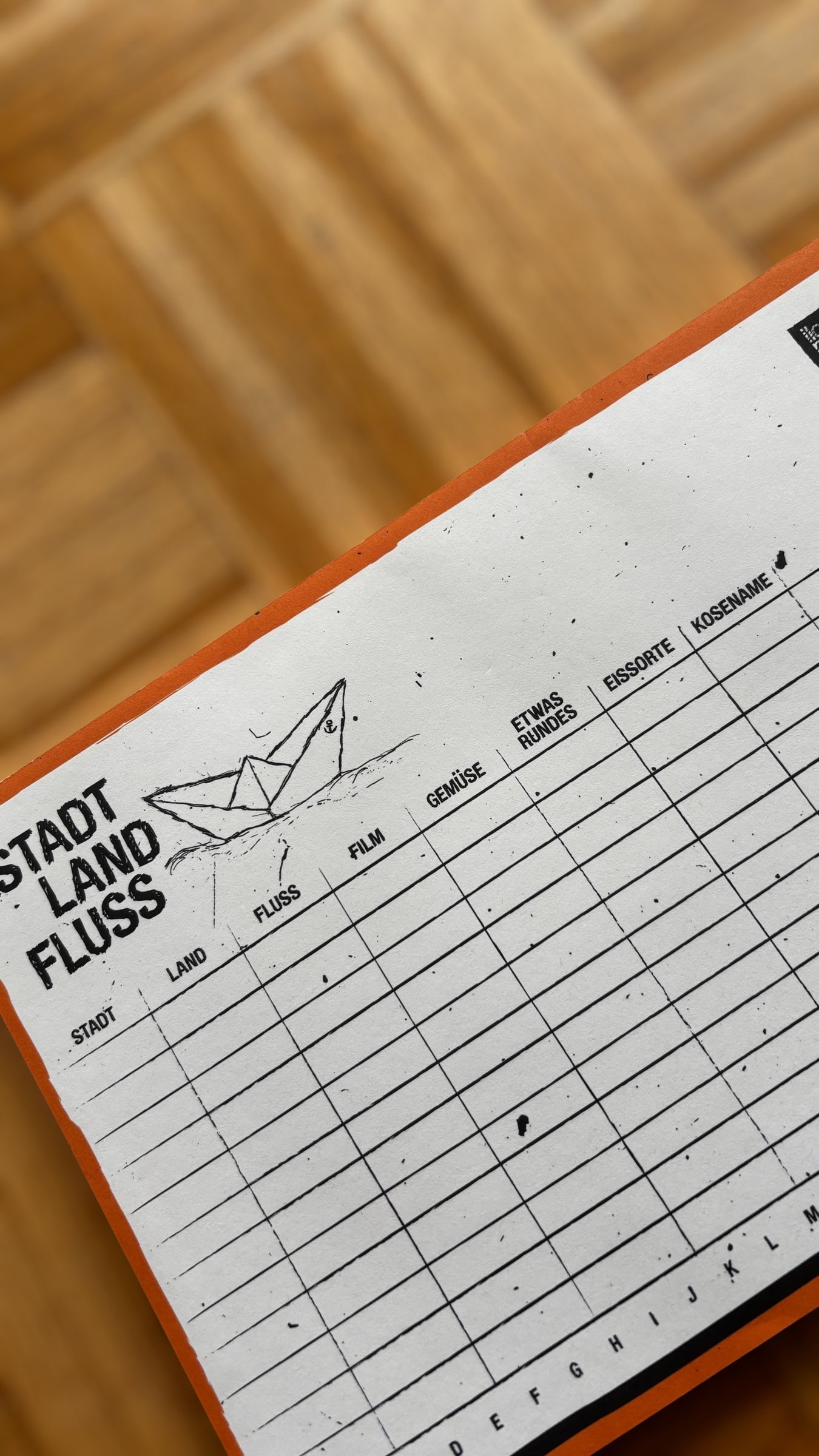 Stadt Land Fluss Block #2 aus Recyclingpapier DIN A4