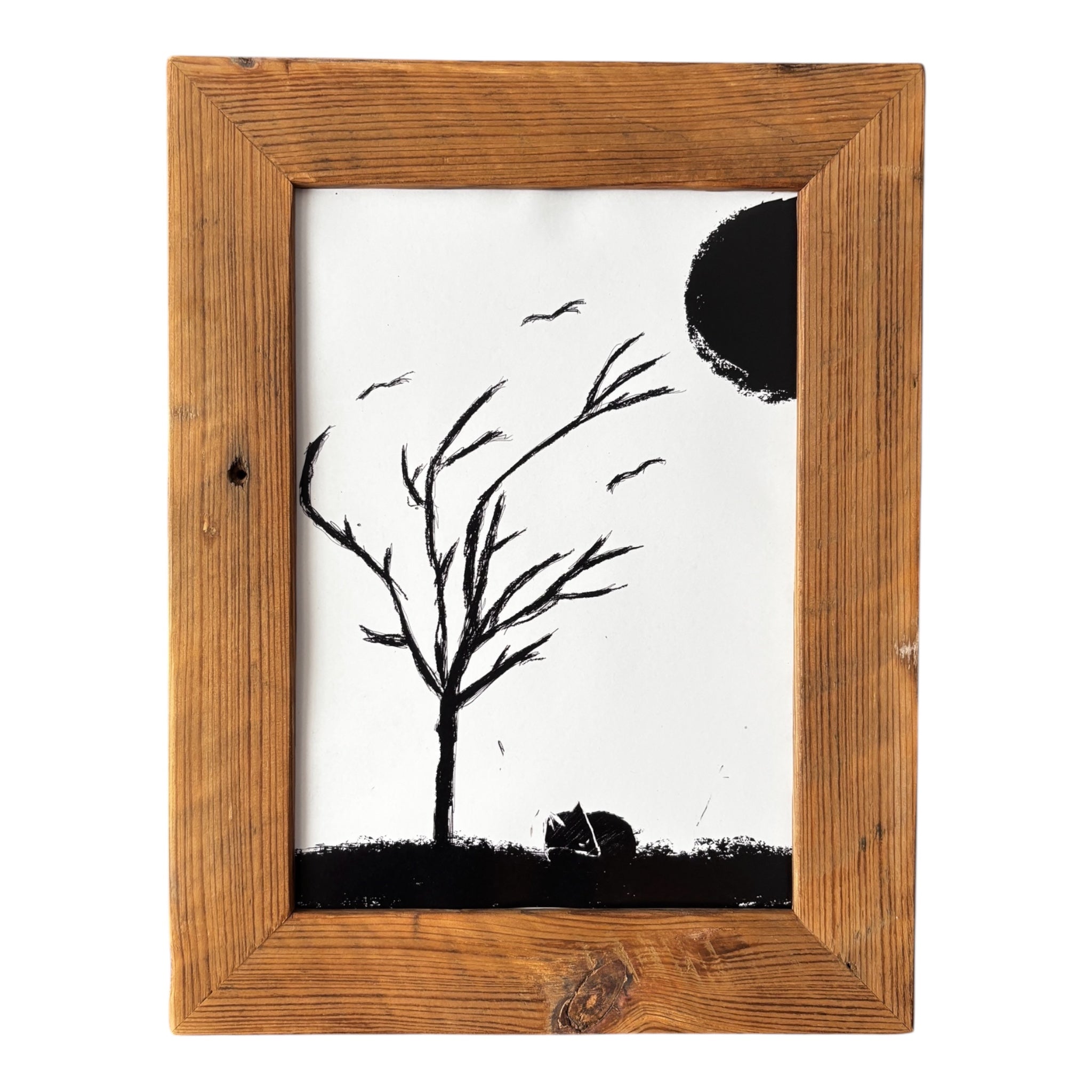 Fuchs im Wald – Handgezeichneter Kunstdruck DIN A4