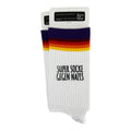 Handbedruckte „Super Socken gegen Nazis“ Socken – fair, bio & mit Liebe im Atelier gefertigt Unisex