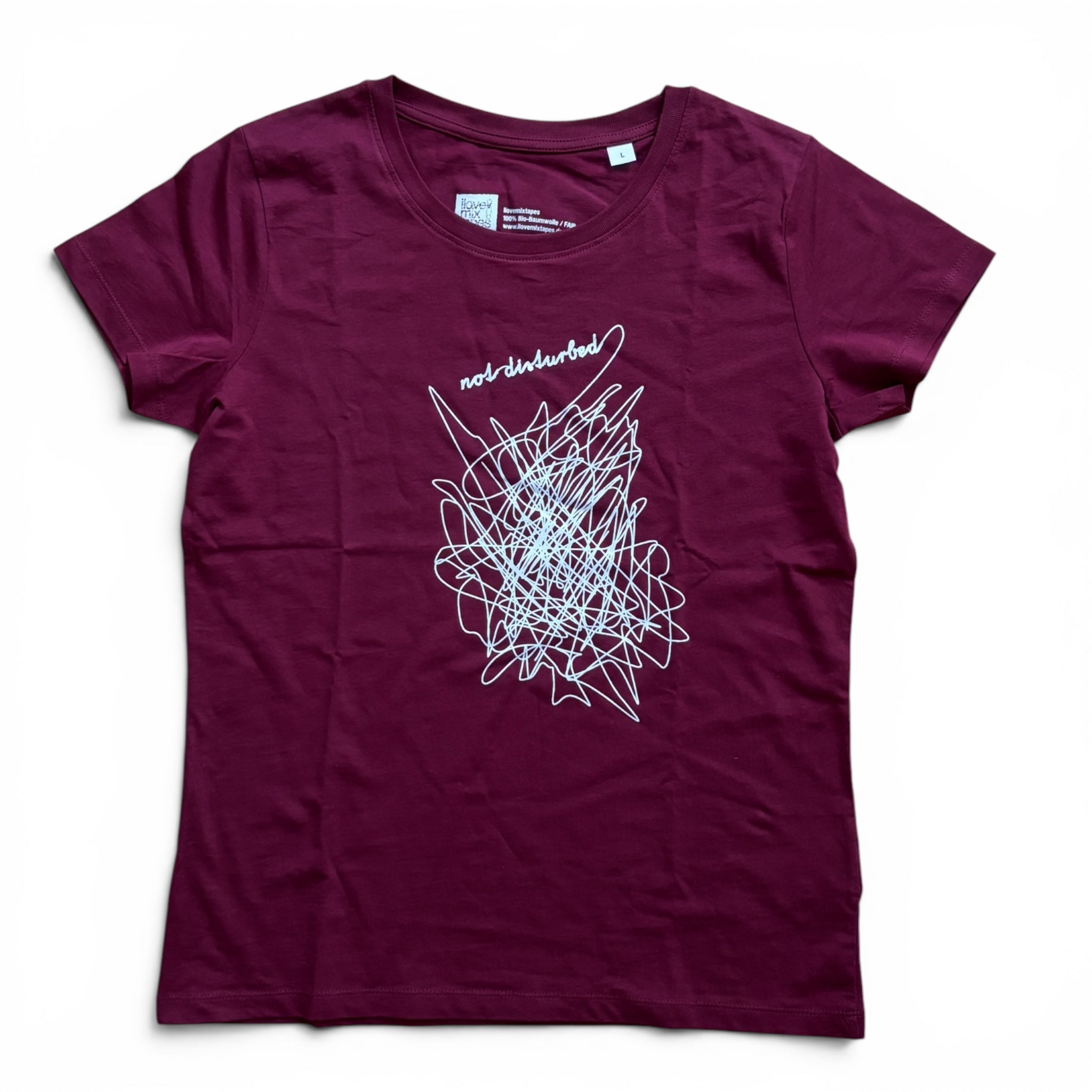 not disturbed Essential Damen T-Shirt Burgundy