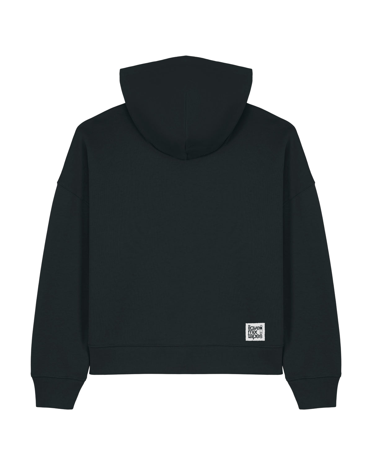 NO SMALL TALK Damen Hoodie in Schwarz