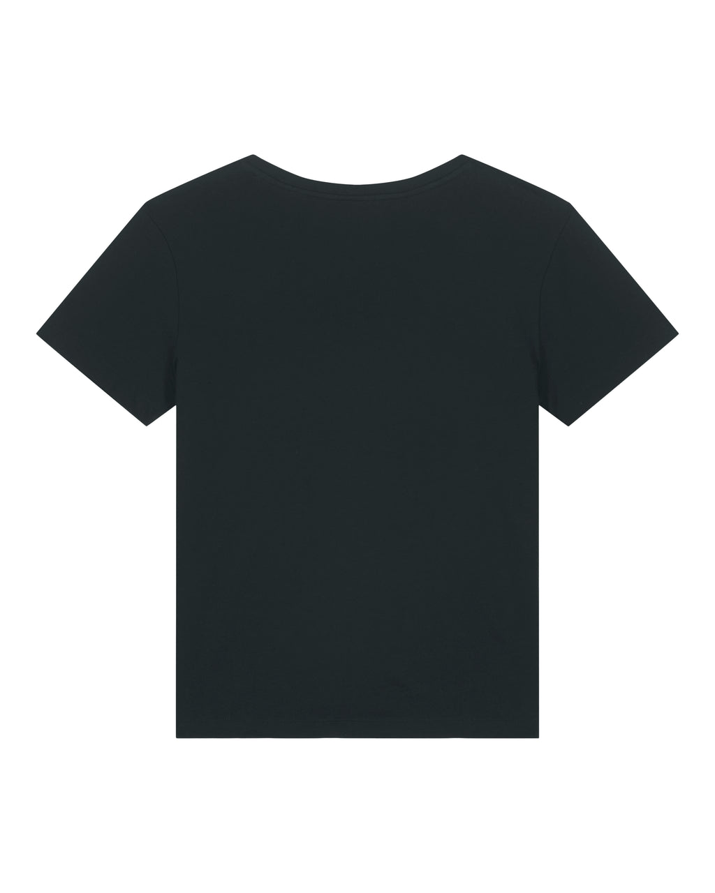 Damen T-Shirt mit weitem Rundhalsausschnitt – Fuchs 2.0 – Schwarz