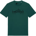 T-Shirt Frankfurt Skyline – Bio-Baumwolle, Fair Wear, Handbedruckt Bottle Green