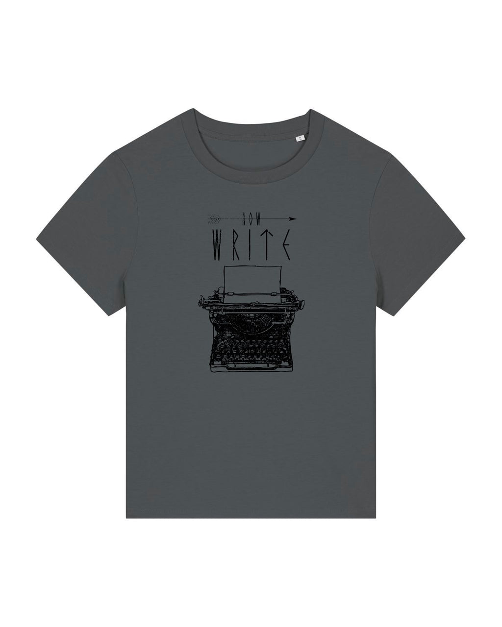 Damen T-Shirt Bio-Baumwolle fair Schreibmaschine "Now write"