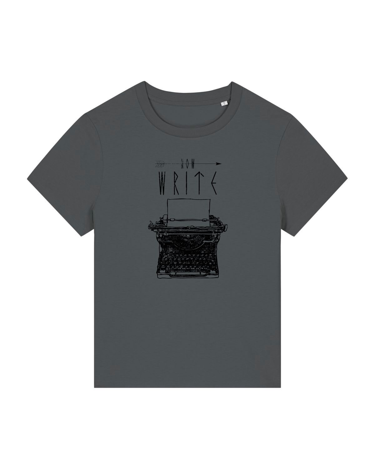 Damen T-Shirt Bio-Baumwolle fair Schreibmaschine "Now write"