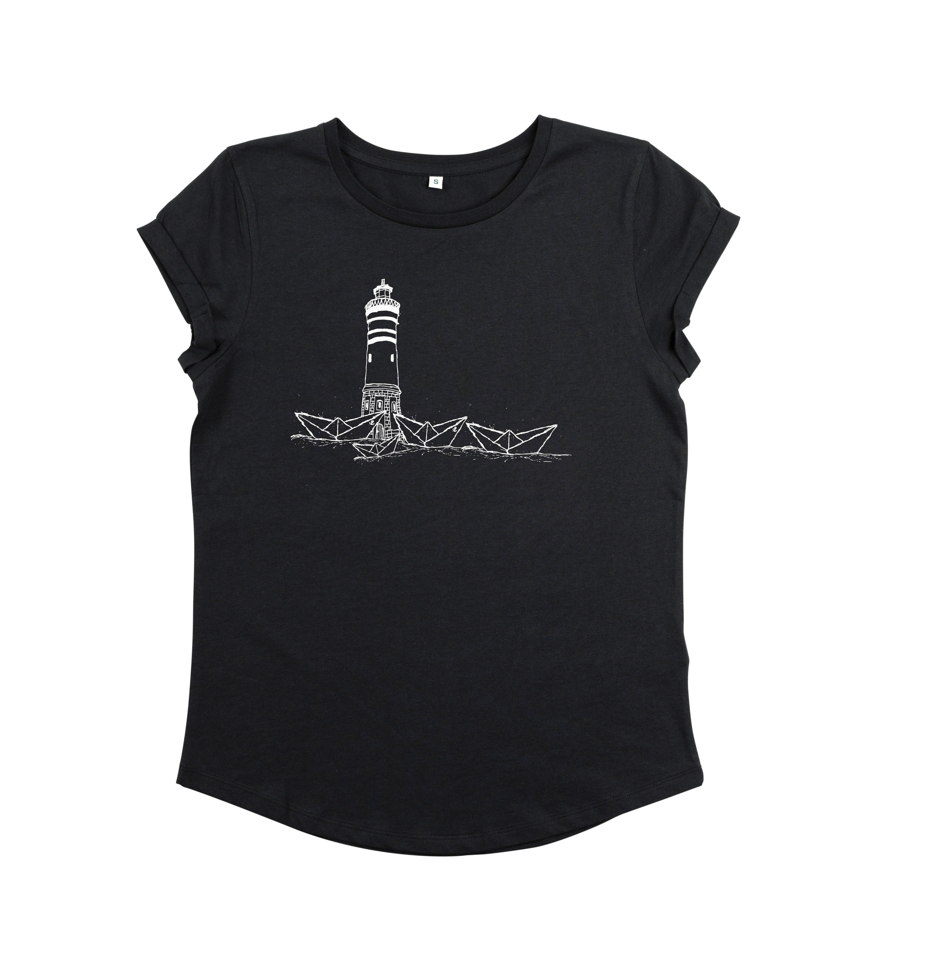 Papierhafen Rolled Sleeve Damen T-Shirt